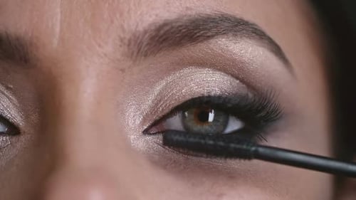 Closeup of Professional Eye Makeup