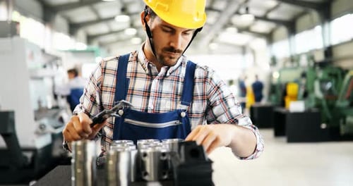 Supervisor Doing Quality Control and Pruduction Check in Factory