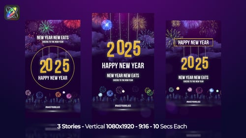 Happy New Year Wishes 2025 Instagram Stories Apple Motion
