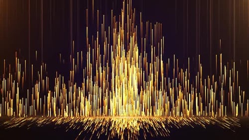 Rising Golden Particle Celebration Background Animation