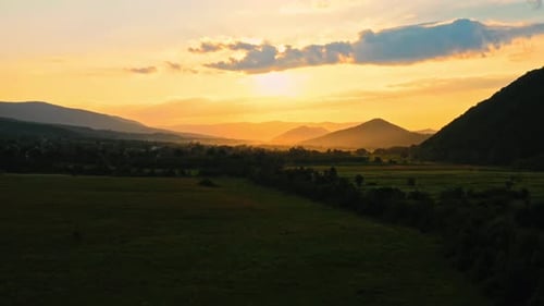 Panorama Sundown in Highlands