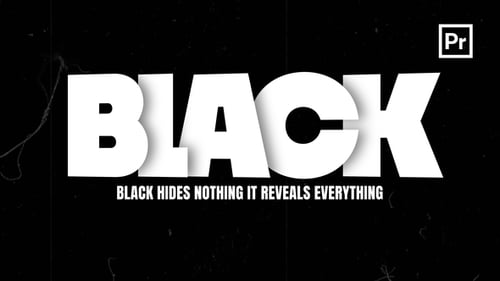 Black - Text Animations for Premiere Pro