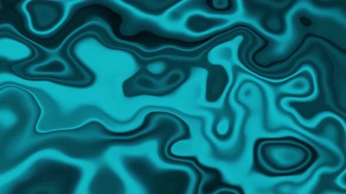 Dynamic Teal Liquid Abstract Background Loop