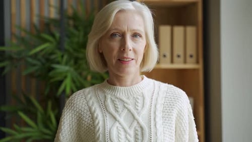 Close Up Portrait of a Mature Woman