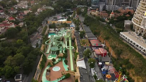 Aquapark on the Arcadia promenade in Odesa