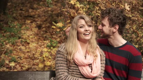 Couple In Love Enjoying Romantic Date In Park