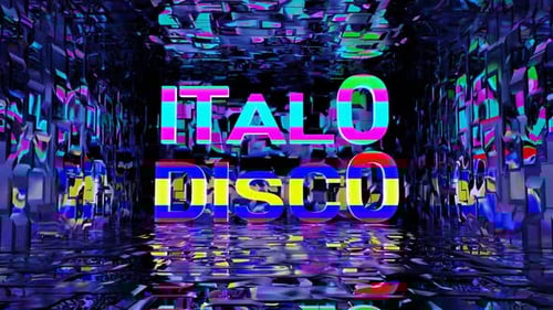 Vj Loop Animation Of Multicolored Jumping Letters Italo Disco 02