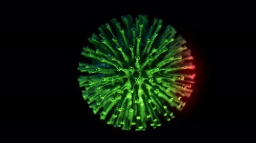 Animated Virus Particle Dissolution Effect