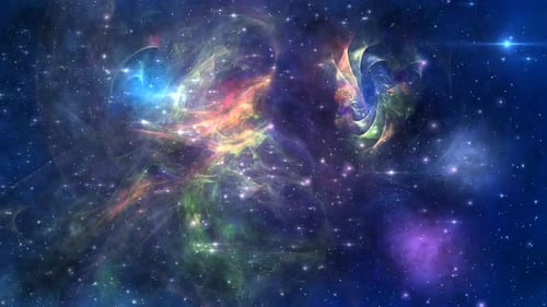 Bunte Fractal Galaxie Space Loop Hintergrund