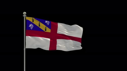Animated Waving Flag with Heraldic Design