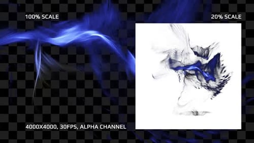 Yellow Blue Particle Smoke Fx 8 - 4k, Alpha