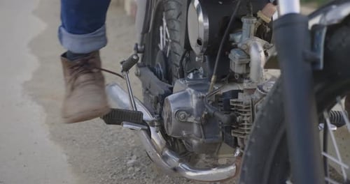 Kick Starter On Motorcycle