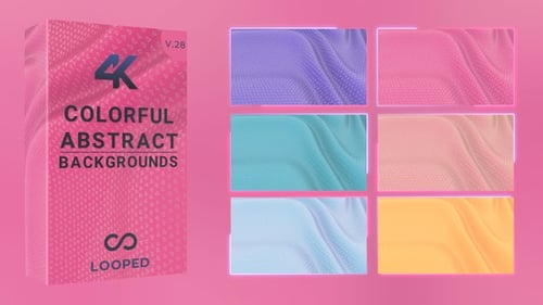 Colorful Fluid Abstract Triangle Looping Backgrounds