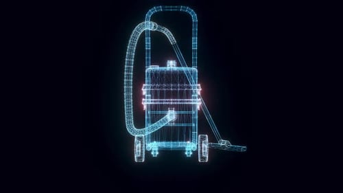 Industrial Vacuum Cleaner Hologram Rotating Hd