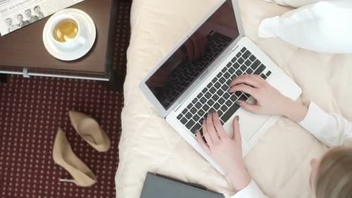 Writing Report on Laptop