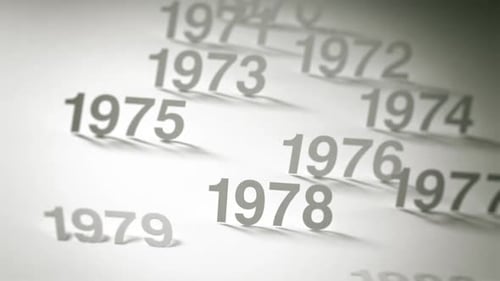 Animated 3D Years Timeline Scrolling Upward