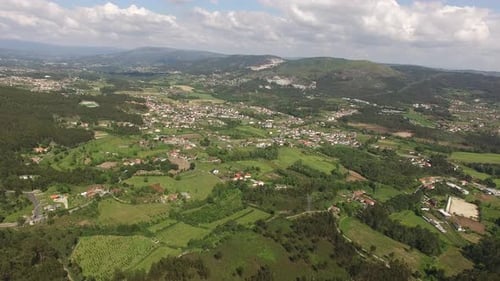 Bird Eye View of Beautiful Countryside Scenery