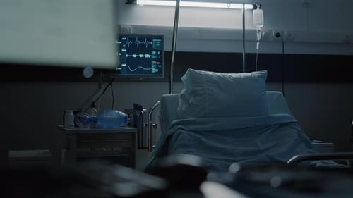 Nobody in Hospital Facility Ward with Modern Equipment