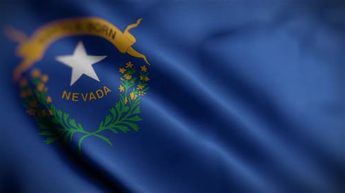 Waving Nevada State Flag Animation Loop