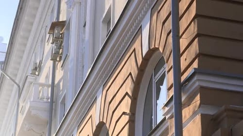 Stylish Arch Windows on Facade of Classic Style Building