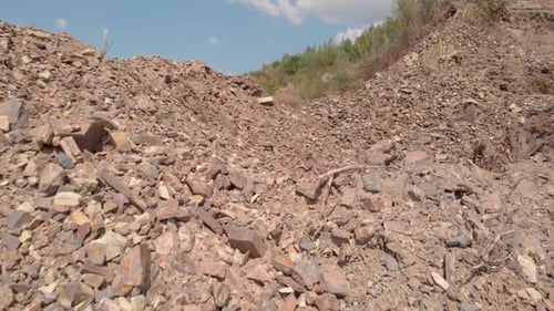 Stones in a Stone Quarry Close Up
