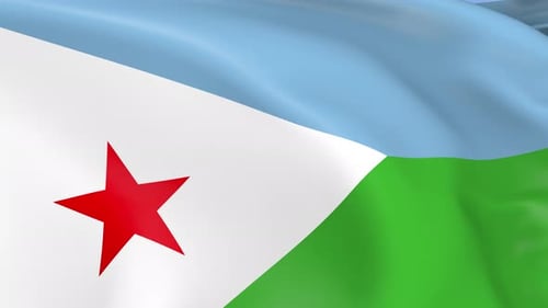 Realistic Waving Flag of Djibouti