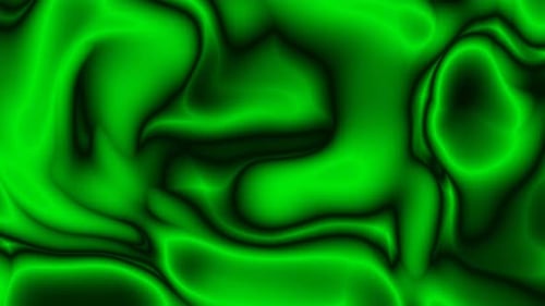 Abstract Green Smooth Liquid Motion Background