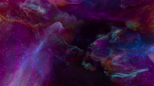 Vibrant Cosmic Nebula Fluid Animation Background Loop