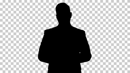 Silhouette businessman, Alpha Channel