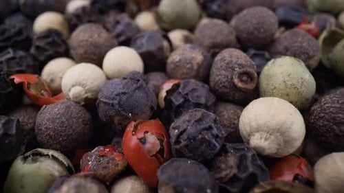 Colorful Mixed Peppercorns Close Up