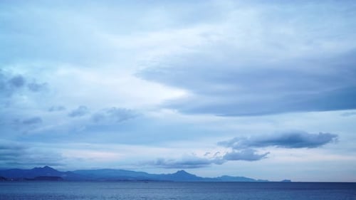 Nuages sur Seashore, Timelapse
