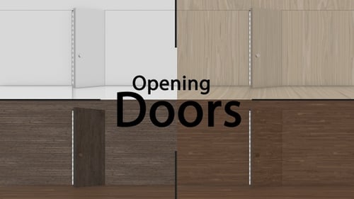 Modern Door Opening Transition with Alpha Channel
