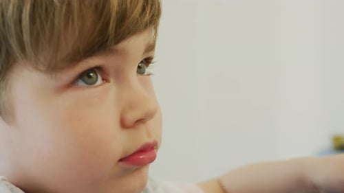 Close up of a kid