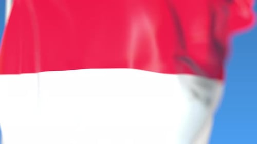 Fliegende Nationalflagge von Indonesien