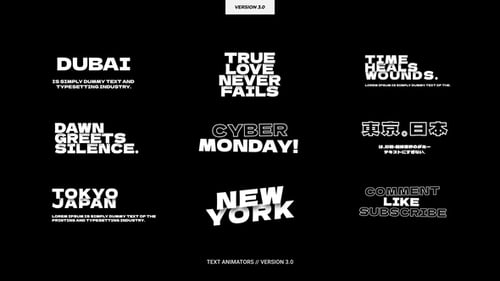 Bold Dynamic Kinetic Typography Titles Pack