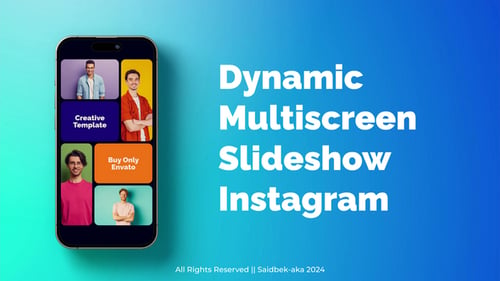 Colorful Instagram Multiscreen Slideshow Split Screen Presentation