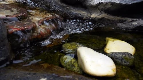 Waterfall and Rocks Stones