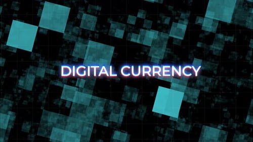 Futuristic Digital Currency Text Reveal Animation