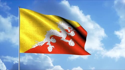 Drapeau du Bhoutan