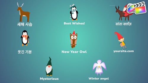 Christmas Characters Icons And Titles for FCPX