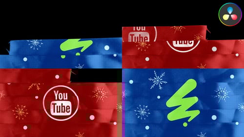 Christmas Ribbon Logo for DaVinci Resolve