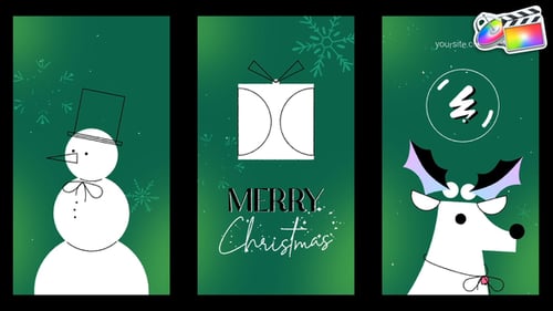 Christmas Morphing Vertical Logo Opener for FCPX