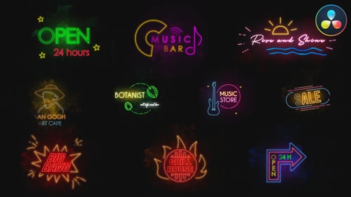 Neon Titles for DaVinci Resolve