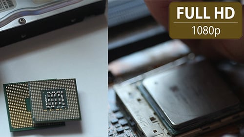 Close Up CPU Chip Installation and Removal