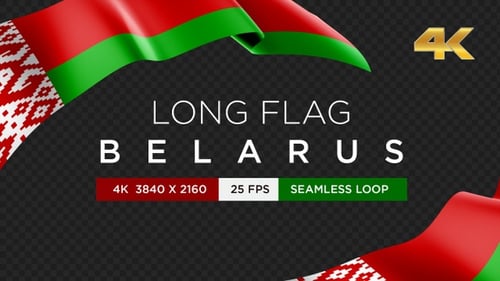 Dynamic 3D Waving Flag of Belarus Animation