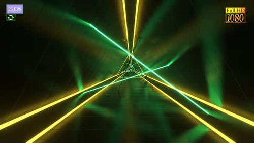Futuristic Neon Triangle Tunnel Loop Background