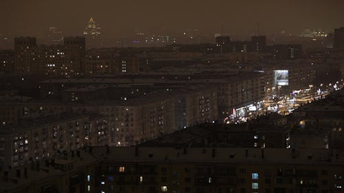 Night Moscow Time Lapse