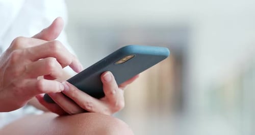 Close up woman use of mobile phone