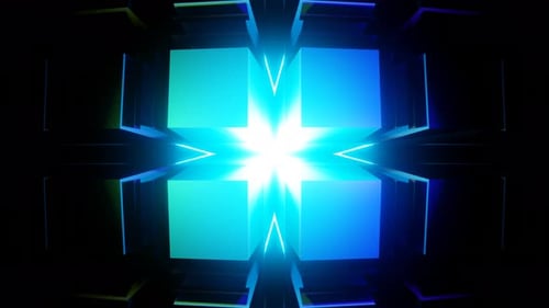 Abstrakter VJ-Loop mit pulsierenden Formen und Linien