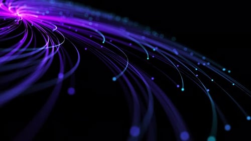 Futuristic Abstract Flowing Light Trails Technology Background